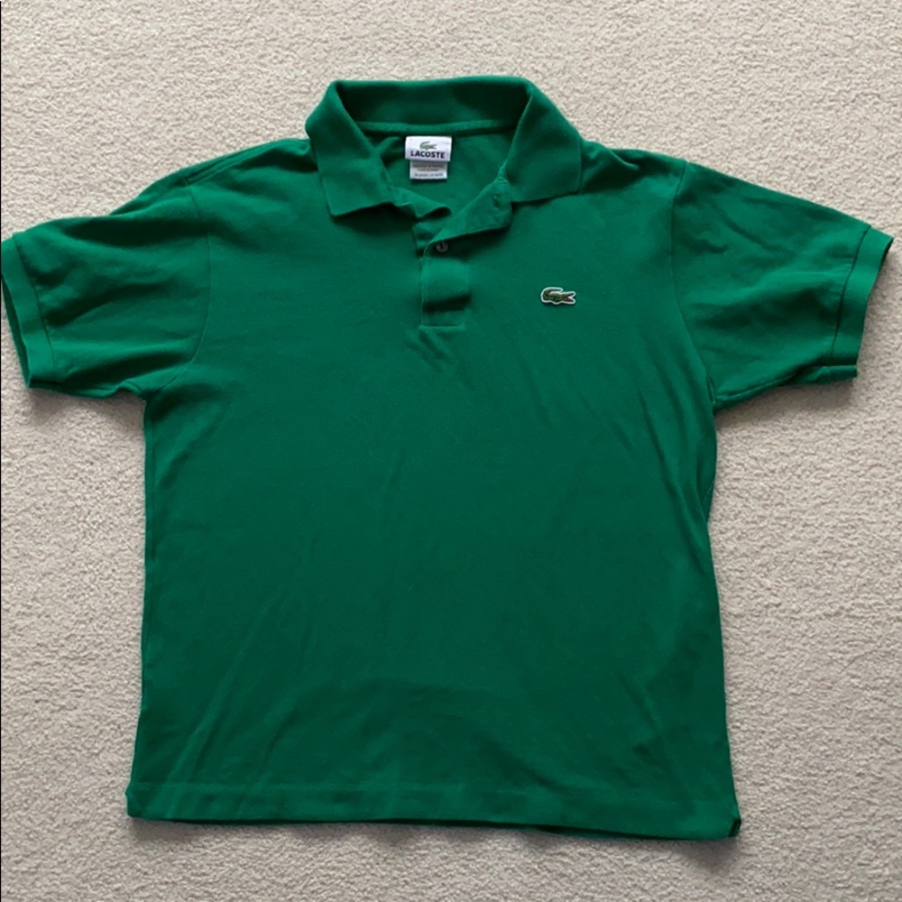 Green Lacoste polo shirt